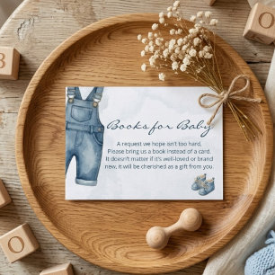 Tarjeta De Recepción Libros para bebé en baño de agua azul para baby sh