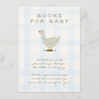Tarjeta De Recepción Libros para bebé en el baby shower de un pequeño n
