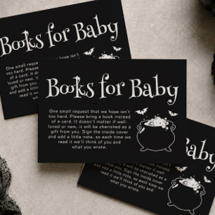 Tarjeta De Recepción Libros para bebé en la Baby Shower de Halloween de