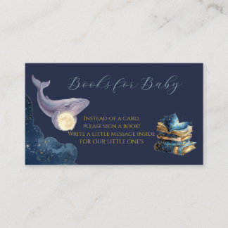 Tarjeta De Recepción Libros para bebé en la ducha Celestial Moon Card |