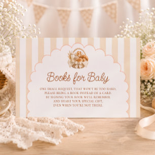 Tarjeta De Recepción Libros para bebé en la ducha de bebé Bun in the Ov