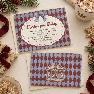 Tarjeta De Recepción Libros para bebé en la ducha de bebé de Navidad co