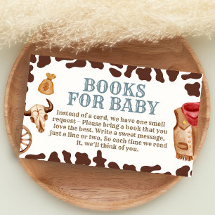 Tarjeta De Recepción Libros para bebé en la ducha de bebé de vaquero de