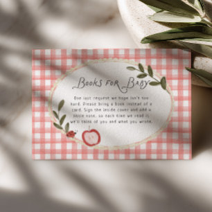 Tarjeta De Recepción Libros para bebé en la ducha de bebé Manzana De Nu