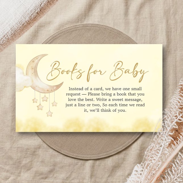 Tarjeta De Recepción Libros para bebé en la ducha de bebé sobre la luna (Over the Moon Baby Shower Books for Baby)