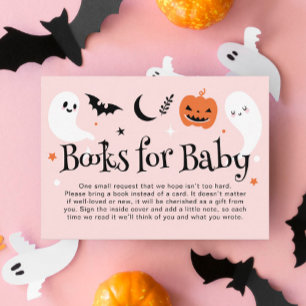 Tarjeta De Recepción Libros para bebé en la fiesta de Halloween de colo