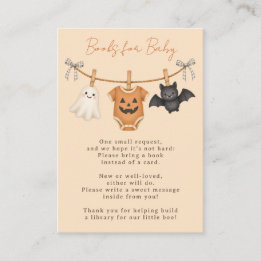 Tarjeta De Recepción Libros para bebé en la fiesta de Halloween Little 