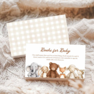 Tarjeta De Recepción Libros para bebé en la fiesta de shower de animale