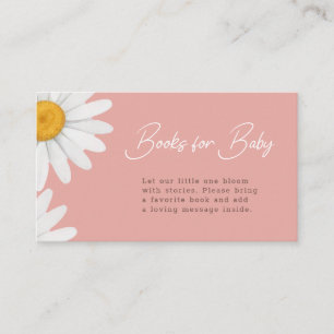Tarjeta De Recepción Libros para bebé florales de rosa sonrojado de mar