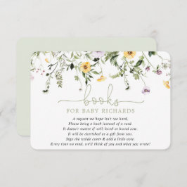 Tarjeta De Recepción Libros para bebé, flores silvestres románticas, du