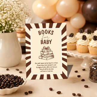 Tarjeta De Recepción Libros para bebé Little Bean Is Brewing para la fi