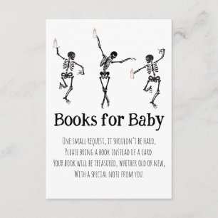Tarjeta De Recepción Libros para bebé Little Boo Dancing Skeletons Inse