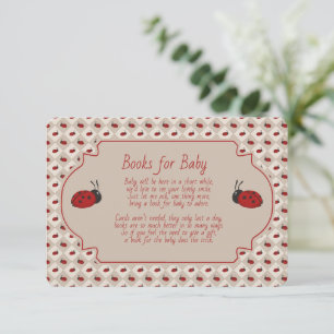 Tarjeta De Recepción Libros para Bebé Mariquitas Rojas