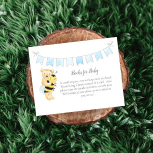Tarjeta De Recepción Libros para bebé niño Teddy Bear y Bee