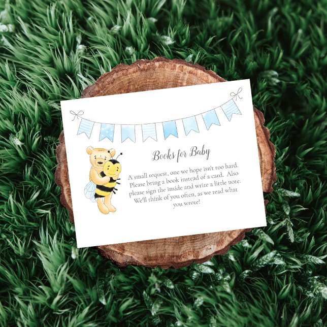 Tarjeta De Recepción Libros para bebé niño Teddy Bear y Bee (Subido por el creador)