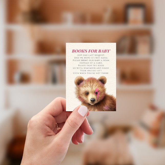 Tarjeta De Recepción Libros Para Bebé Oso Solicitud De Baby Shower (Subido por el creador)