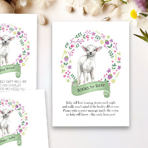 Tarjeta De Recepción Libros para bebé regalo de bebé de corderito acuar