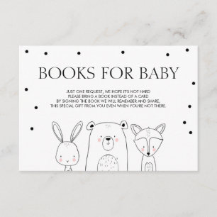 Tarjeta De Recepción Libros para bebé Trae un libro Woodland Animals Fo