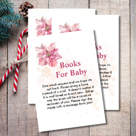 Tarjeta De Recepción Libros para bebé un pequeño poinsettia rosa copo d