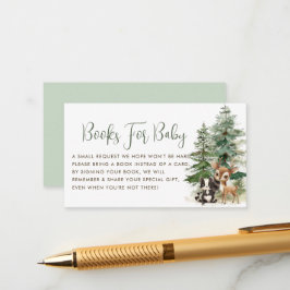 Tarjeta De Recepción Libros para bebé Woodland Boy Adventure baby ducha