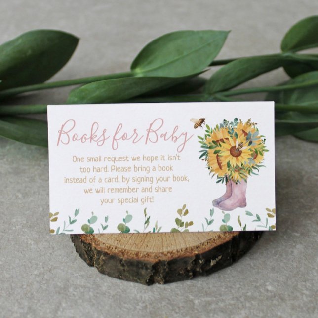 Tarjeta De Recepción Libros Para Bebés Acuarela Lluvia Rosa Abeja (Subido por el creador)