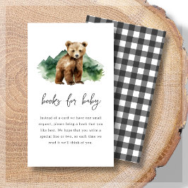 Tarjeta De Recepción Libros para bebés | Baby Shower Bear Cub