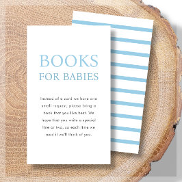 Tarjeta De Recepción Libros para bebés | Baby Shower gemelo azul
