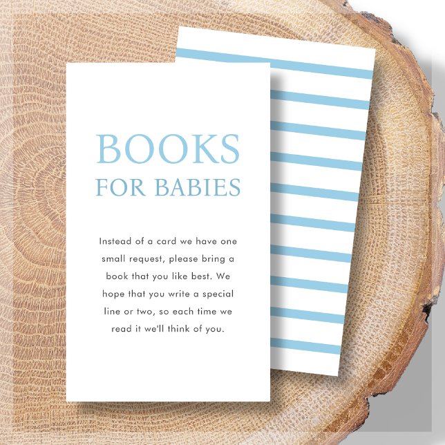 Tarjeta De Recepción Libros para bebés | Baby Shower gemelo azul (Subido por el creador)