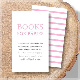 Tarjeta De Recepción Libros para bebés Baby Shower gemelo rosa