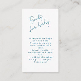 Tarjeta De Recepción Libros Para Bebés Blue Scallop Baby Boy Shower