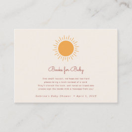 Tarjeta De Recepción Libros para bebés | Boho Sunshine