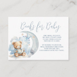 Tarjeta De Recepción Libros Para Bebés - Boy Teddy Bear Leyendo Un Libr