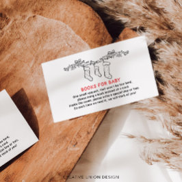 Tarjeta De Recepción Libros para bebes con moras dibujadas a mano