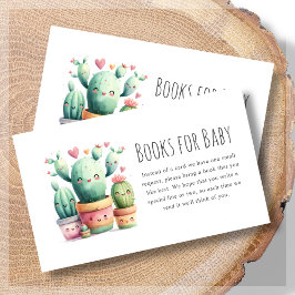 Tarjeta De Recepción Libros para bebés | Cute Cactus Baby Shower