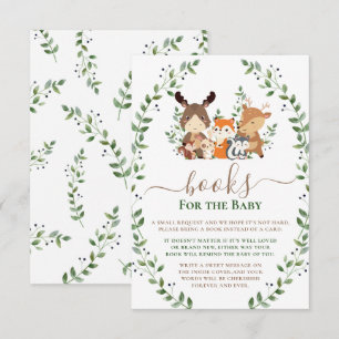 Tarjeta De Recepción Libros Para Bebés De Animales Forestales De Madera
