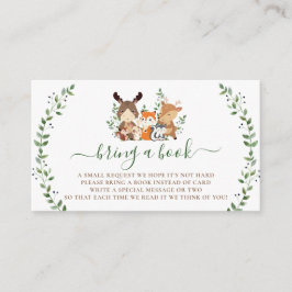 Tarjeta De Recepción Libros Para Bebés De Animales Forestales De Madera