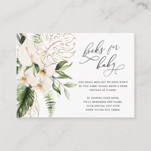 Tarjeta De Recepción Libros Para Bebés De Chicas De Verdor Floral Rosa 