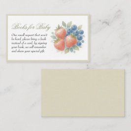 Tarjeta De Recepción Libros para bebés de fresa y arándano para bebés