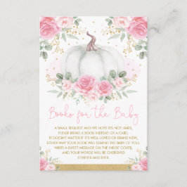 Tarjeta De Recepción Libros para bebés de Rosas de otoño de calabaza ro