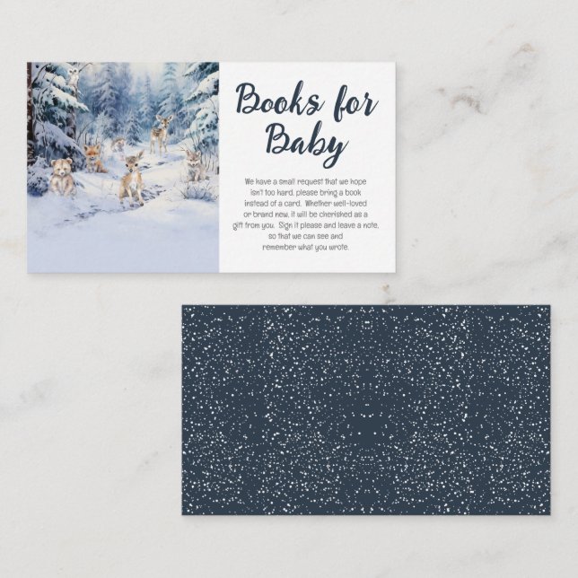 Tarjeta De Recepción Libros para bebés de Woodland Baby Animals para el (Anverso / Reverso)