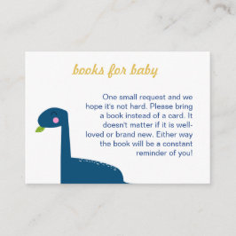 Tarjeta De Recepción Libros para bebés Dinosaurios Bebé ducha Blue Cute