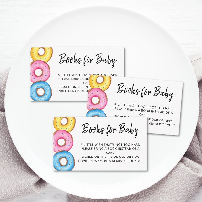 Tarjeta De Recepción Libros Para Bebés Donuts Baby Shower (Subido por el creador)