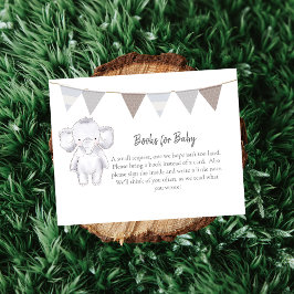 Tarjeta De Recepción Libros Para Bebés Elefante Infantil Moderno