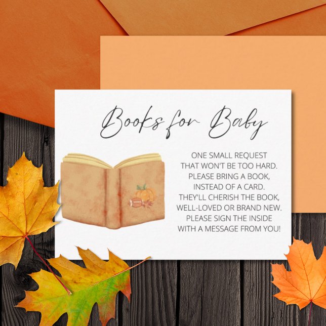 Tarjeta De Recepción Libros para bebés Esta temporada otoño Baby Shower (Subido por el creador)
