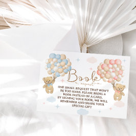 Tarjeta De Recepción Libros Para Bebés Estrellas Y Globos Temáticos