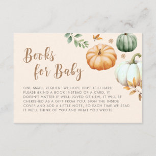 Tarjeta De Recepción Libros Para Bebés Foliage de la caída de calabaz