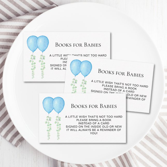 Tarjeta De Recepción Libros Para Bebés Gemelos De Globo Baby Shower (Subido por el creador)