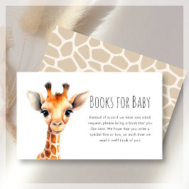 Tarjeta De Recepción Libros para bebés | Giraffe Baby Shower
