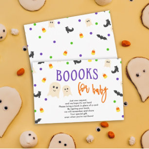 Tarjeta De Recepción Libros para bebés Halloween Ducha Petición de libr