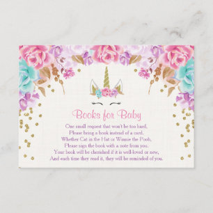 Tarjeta De Recepción Libros para bebés, inserciones de peticiones de li